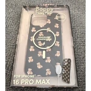 XO Poppy Honey Bear iPhone 16 Pro‎ Max MagSafe Case Teddy Bear Pattern New